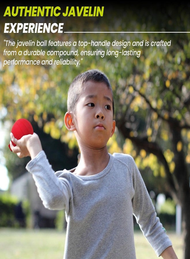 GISCO كرة رمي الرمح من جيسكو للأطفال - 400 غرام (أحمر) معدات تدريب الرمي، بمستوى أولمبي ومستوى الرابطة الوطنية لرياضة الجامعات | كرة رمي ناعمة من مادة PVC، مثالية لتطوير مهارات الرمي في الأماكن المفتوحة والمغلقة، ولتمارين الجسم الكامل. - Image 4